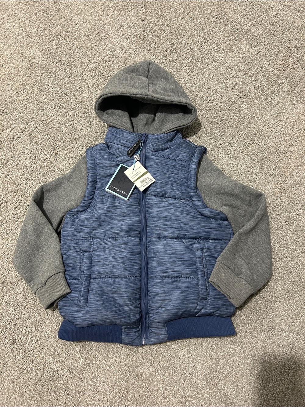 Andy & Evan puffer vest jacket, size 7